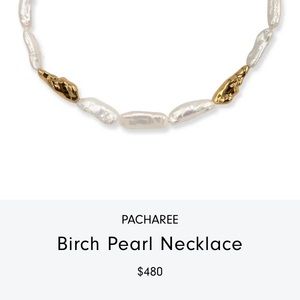 Indie designer brand Pacharee pearl necklace